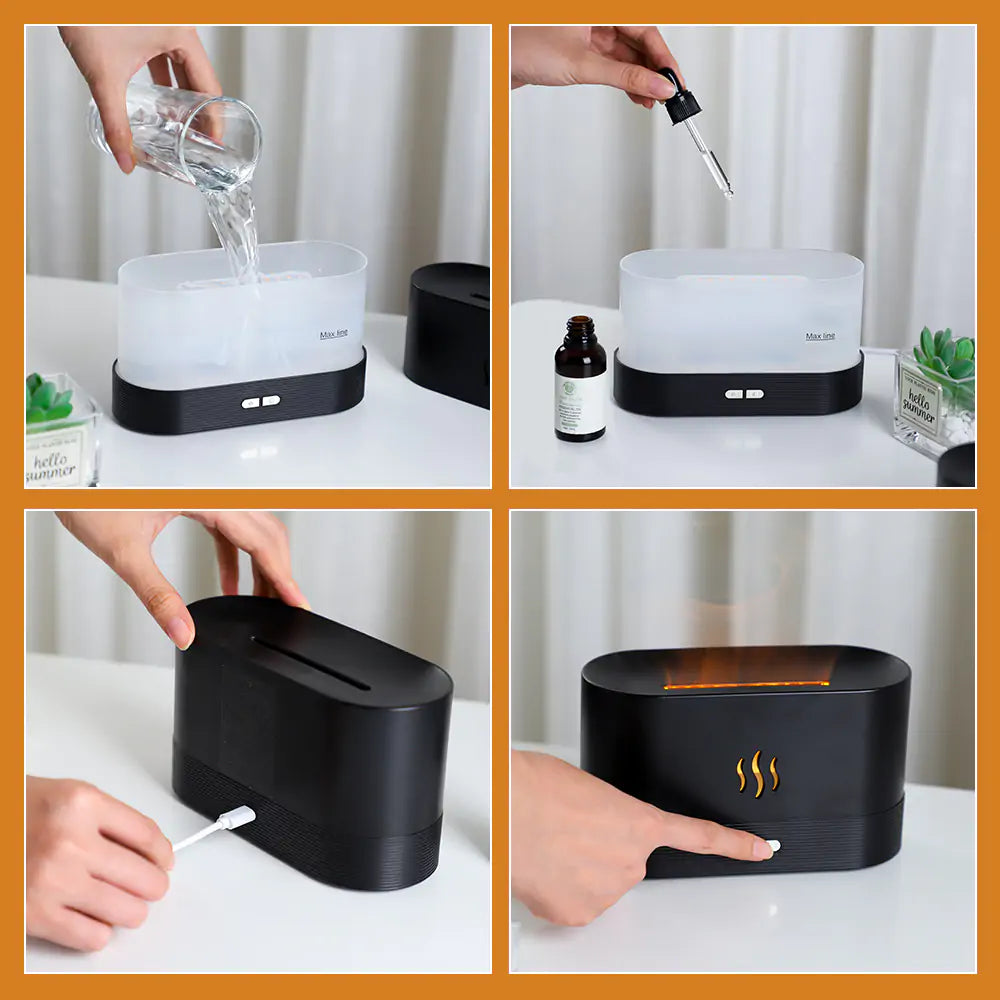 Flame Fragrance Diffuser – Visual Relaxation & Aromatherapy