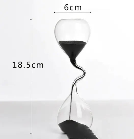Zen Hourglass Timer – Elegant Thin Neck Glass for Mindful Moments