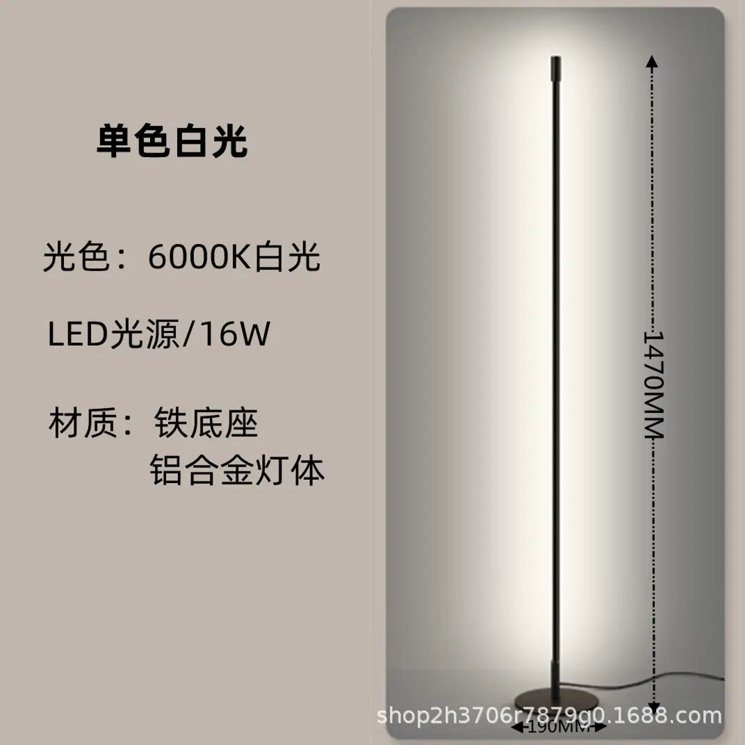 Nordic LED Floor Lamp β Minimalist Corner Light with Remote Control