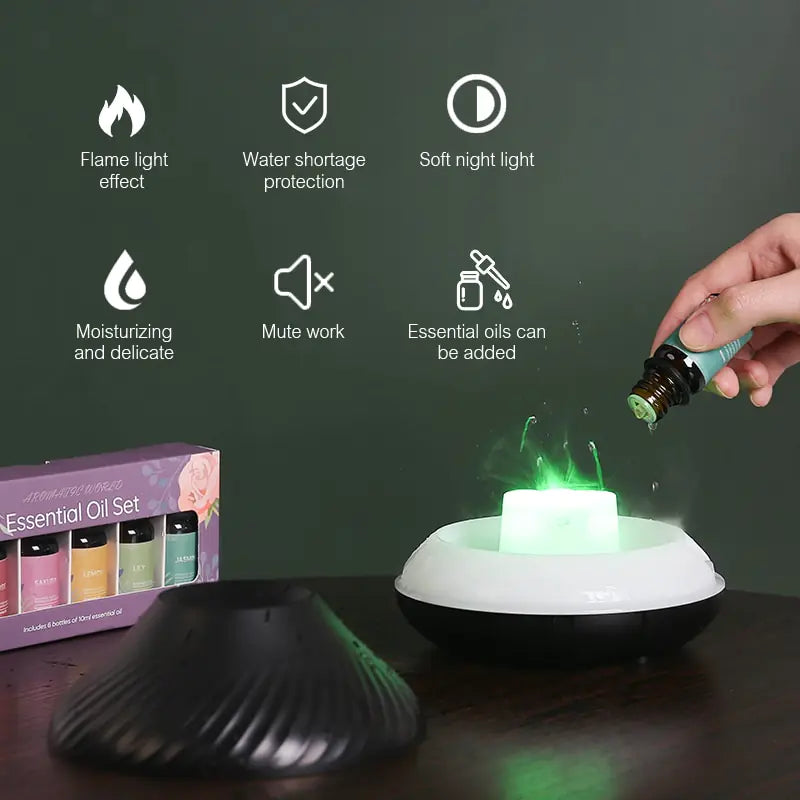 Volcano Humidifier & Essential Oil Diffuser – Spa Atmosphere