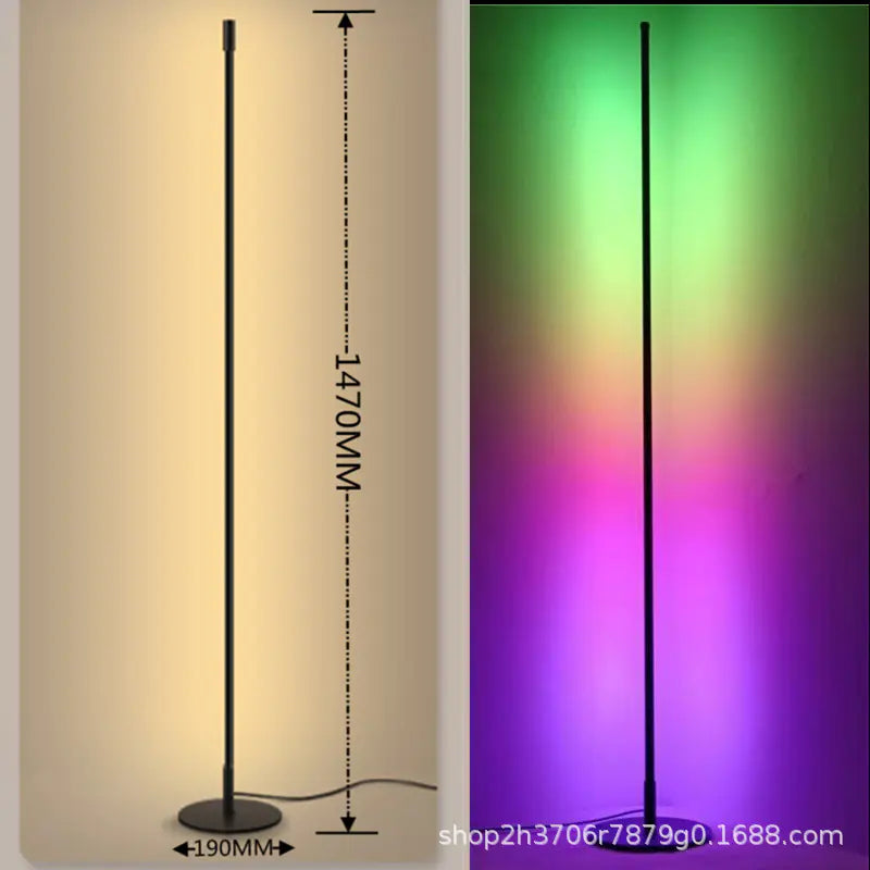 Nordic LED Floor Lamp β Minimalist Corner Light with Remote Control