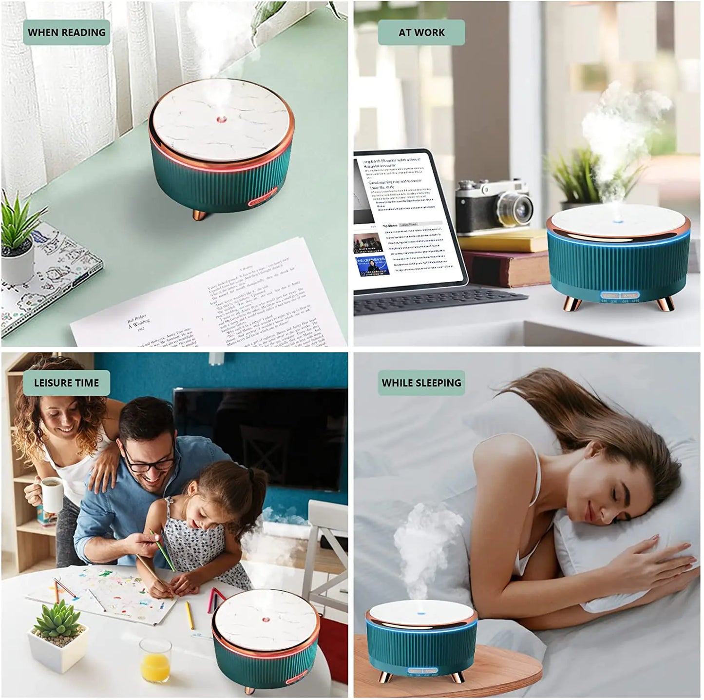 Ultrasonic Mist Sprayer & LED Night Lamp – 500 ml Relax Diffuser