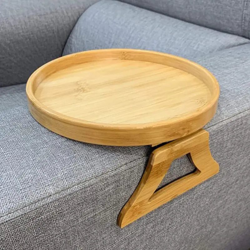 Bamboo Sofa Tray β Round Foldable Table for Coffee & Comfort