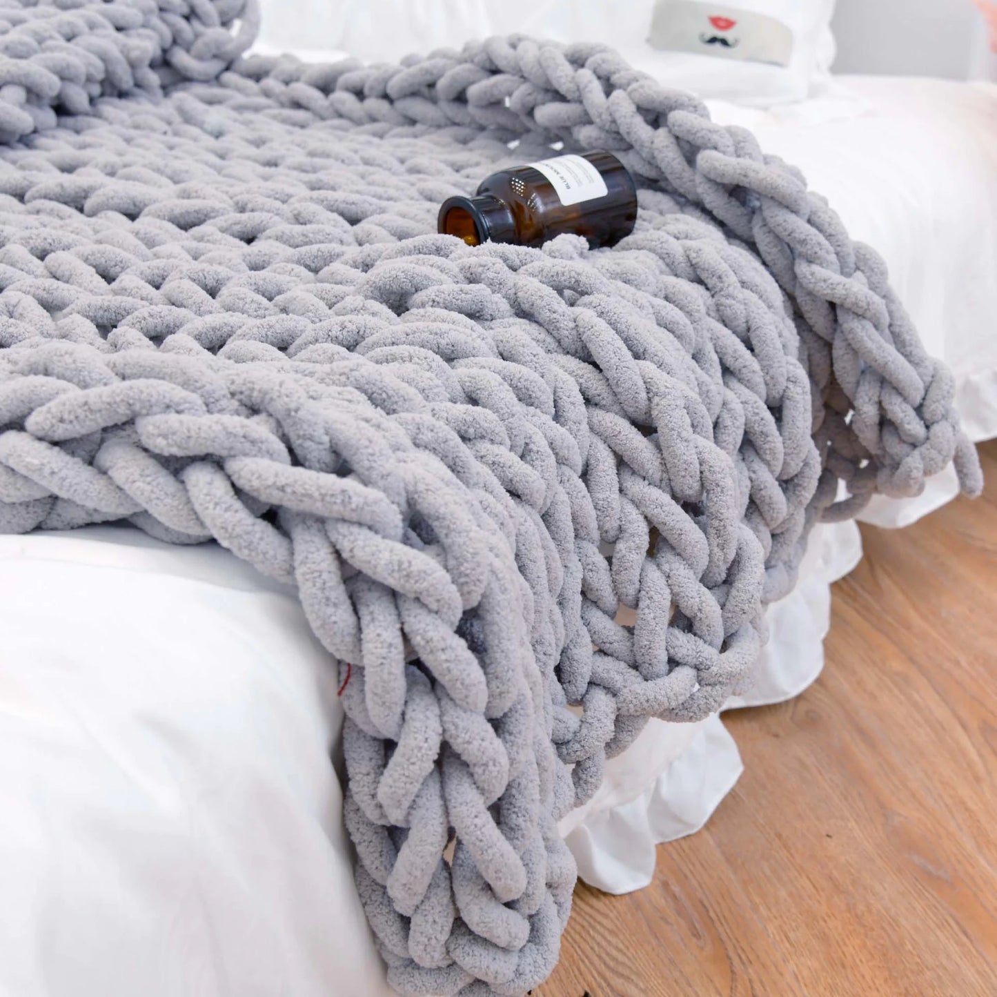 Weighted Knitted Wool Blanket β Deep Sleep & Cozy Comfort Throw