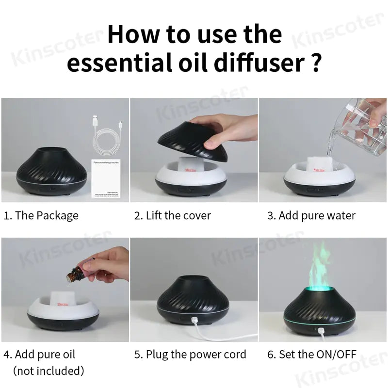 Volcano Humidifier & Essential Oil Diffuser – Spa Atmosphere