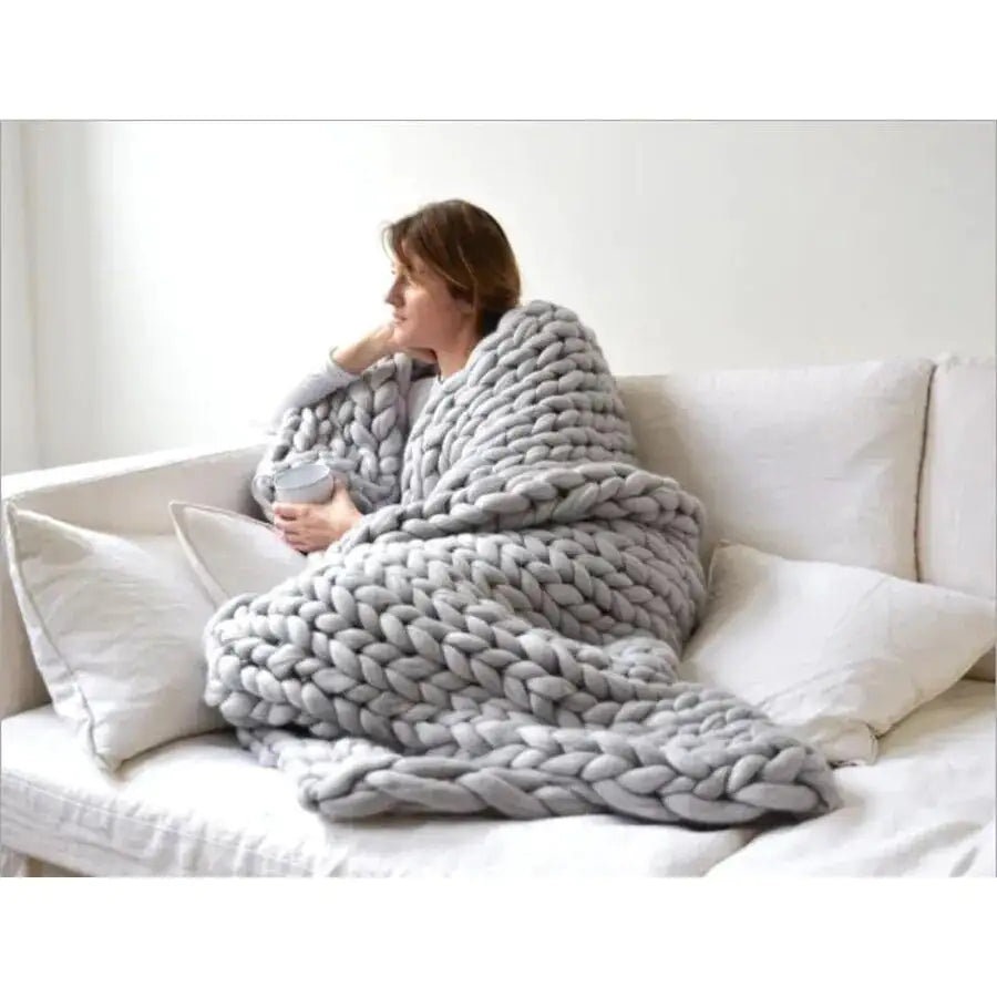 Zen Weighted Knitted Blanket 15 lb – Deep Sleep Comfort